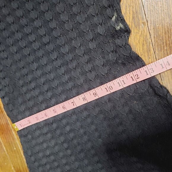 Vintage 1970s DVF Diane Von Furstenberg for RE-7 Black Crochet Sheer Dark Bohemi - Picture 7 of 16